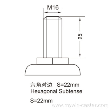 2 Inch 150Kg Threaded Swivel PA Machine Caster